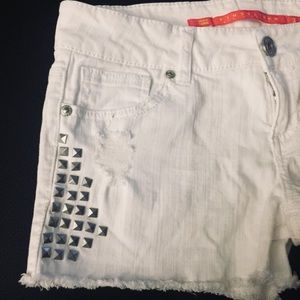Studded white shorts